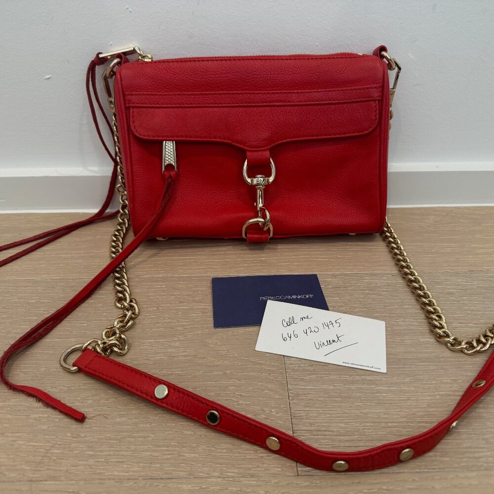 Rebecca Minkoff MINI MAC Leather Crossbody Bag - 100% Authentic Guaranteed!